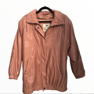 Fog by London Fog light pink coat with quilted insert. This can be coat or thinn